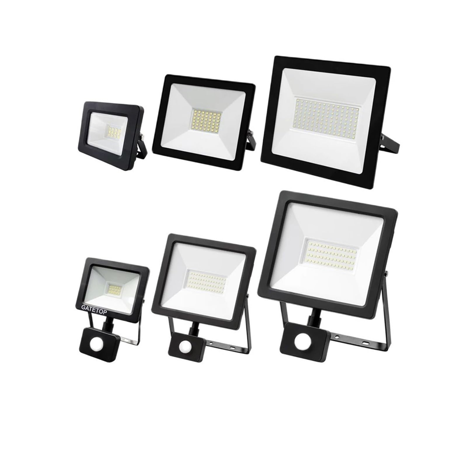 Reflektory LED na zewnątrz, Reflektor LED IP67 Wodoodporny 30W-100W Czujnik Ruchu IP65 Zewnętrzny Projektor Ogrodowy Oświetlenie Punktowe Reflektory Ścienne na podwórko, parking, patio, plac zabaw (C
