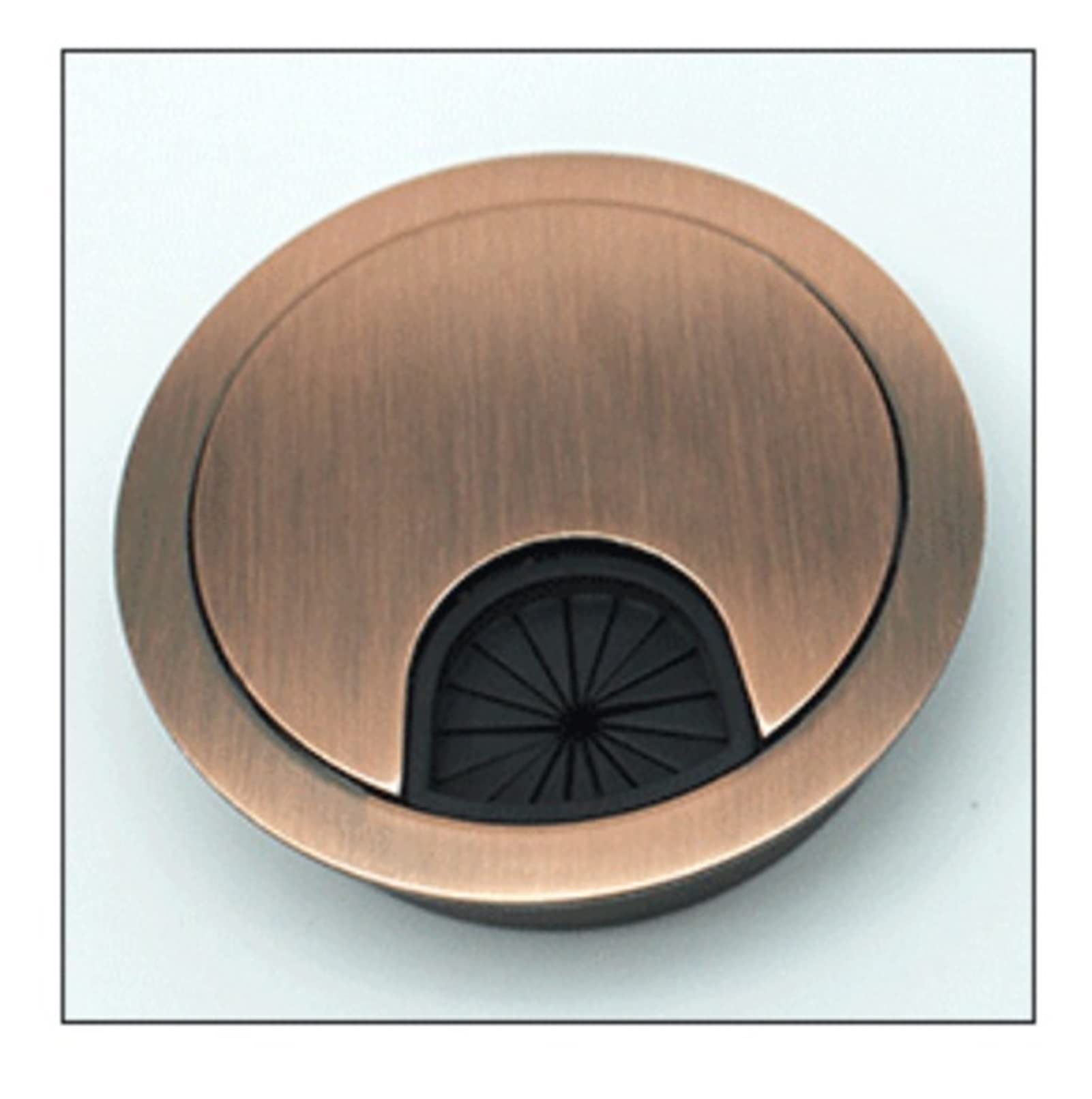 ACEFCXAUSVC Desk Grommet，Cable Hole Cover， 5PCS/ Computer Grommet Table Cable Outlet Furniture Hardware Zinc Alloy Desk Wire Hole Cover(Red Bronze,60mm)