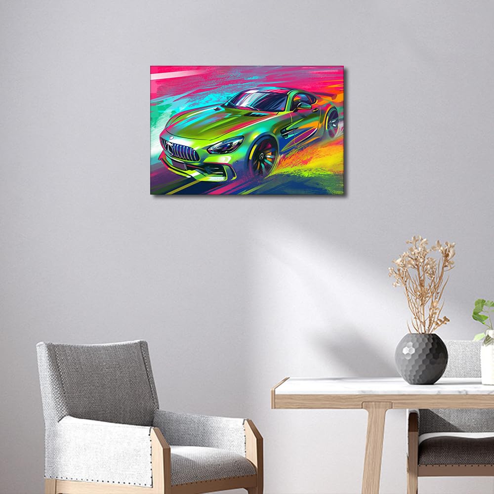 TISHIRON TUMOVO Car Canvas Painting Wall Art for Boys Room Decor, Supercar Poster Home Decor for Living Room Bedroom Office - Image 4