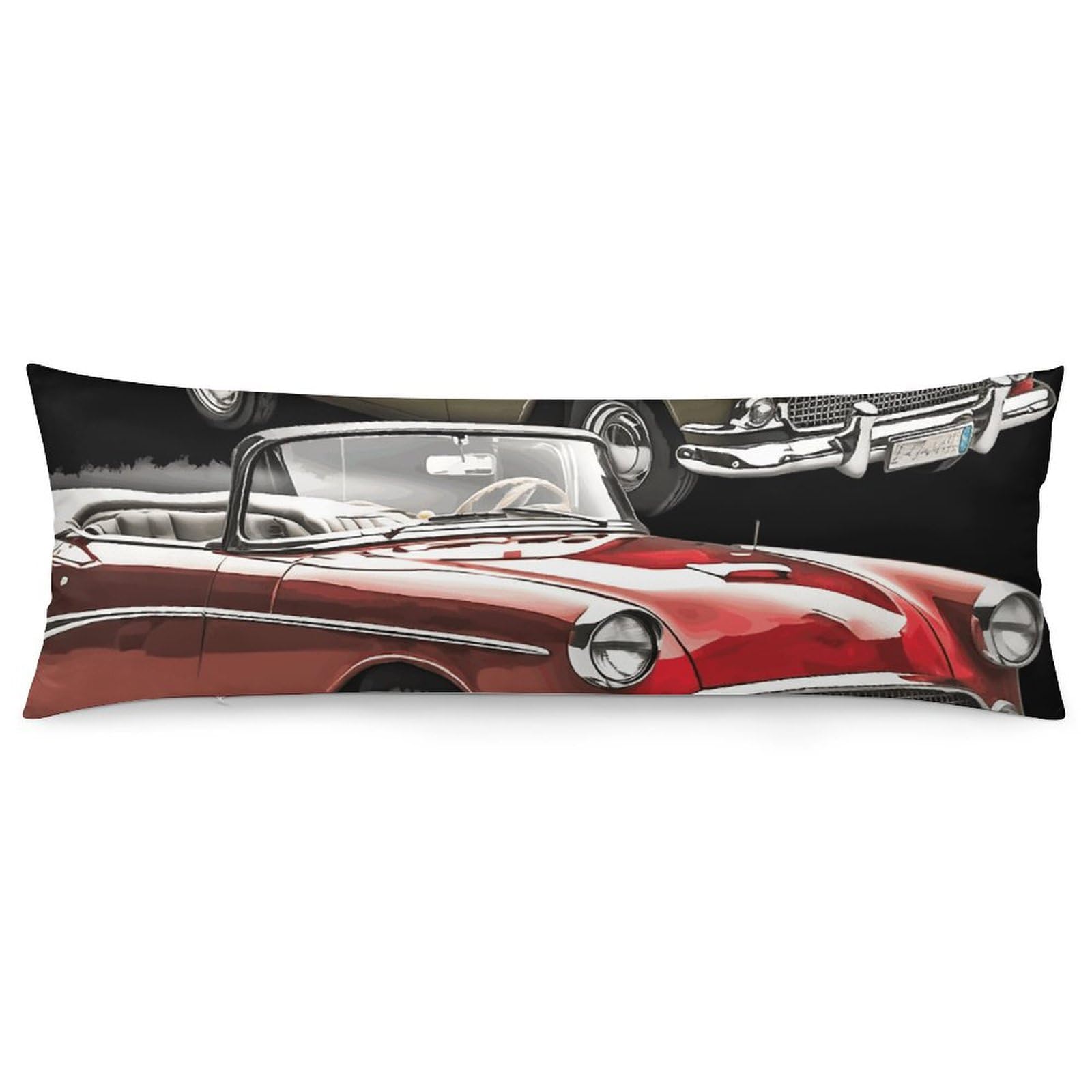 Cadeau pour hommes et femmes taie d'oreiller voiture ancienne 50x137