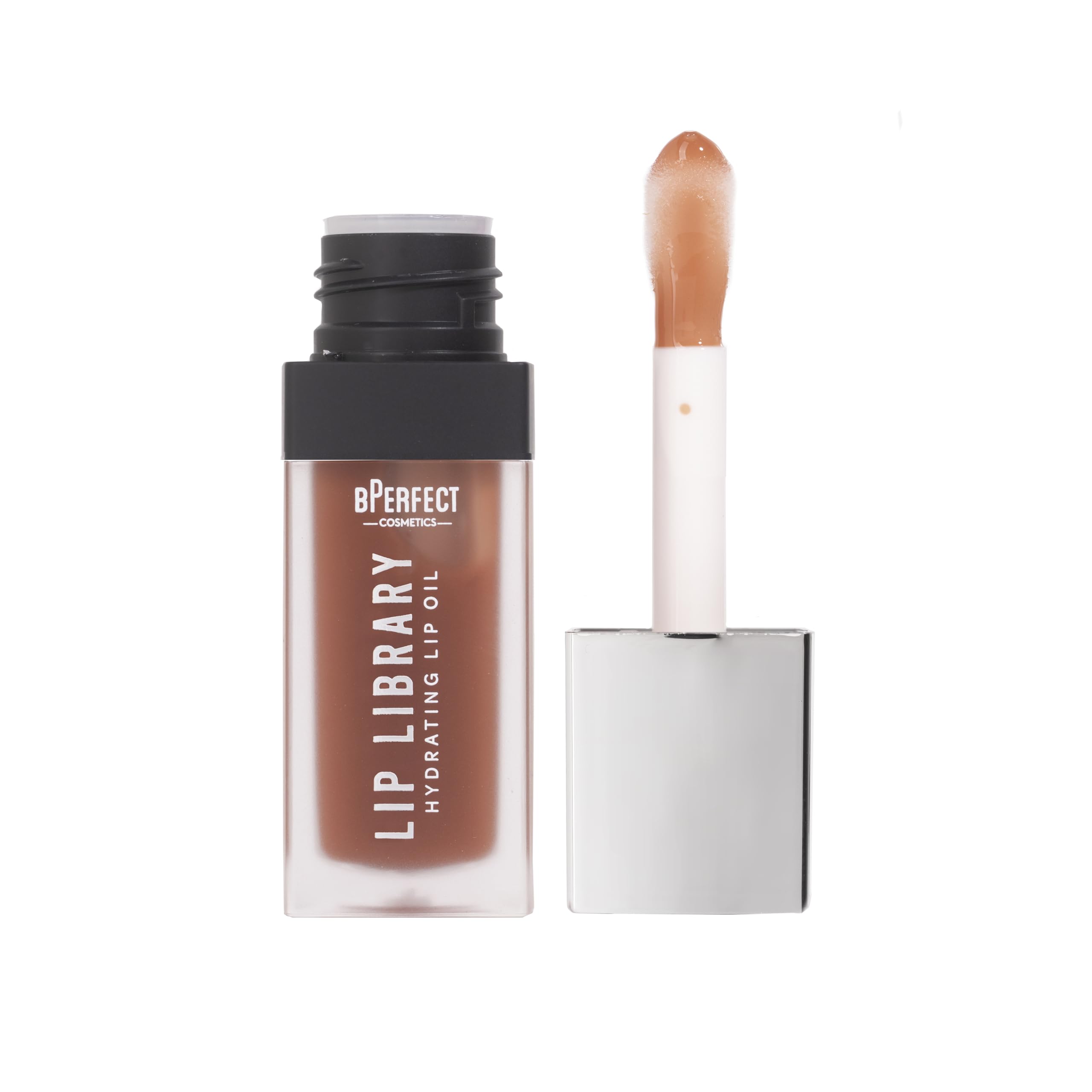 BPerfect Lip Library Lip Oil - Ultra-Shine Hydrating Lip Treatment with Jojoba & Coconut Oil, Shade Sweetheart (Sheer Warm Brown) - Image 4