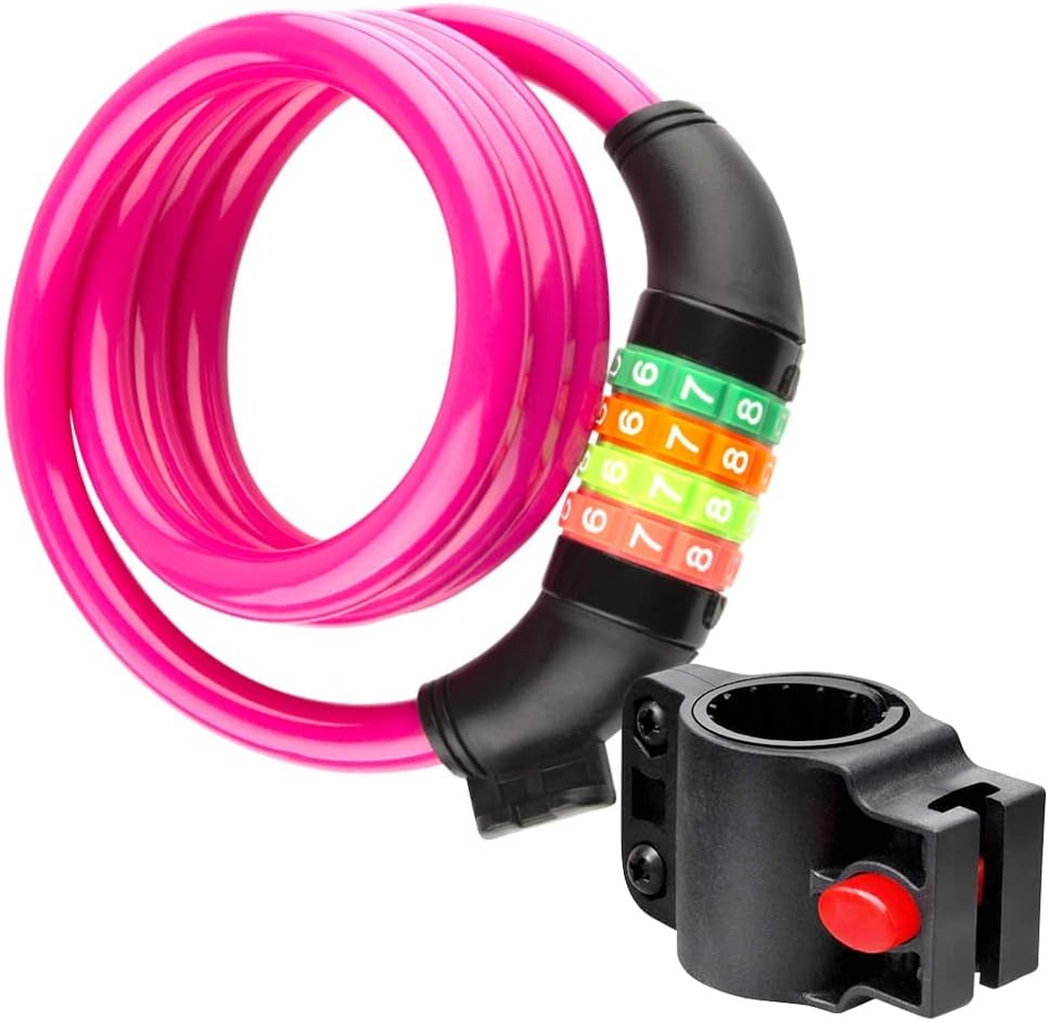 Bike Lock, 4 Feet Combination Bicycle Lock Cable High