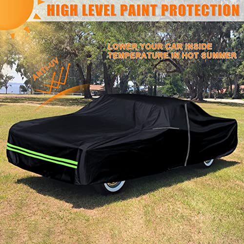 Image of Waterproof Car Cover Compatible with Chevrolet Impala /Bel Air /Biscayne 1958-1970 2 /4 Door Sedan /Couple /Hardtop 210T All Weather Classic Car Covers with Zipper Door for Snow Rain Protection | 210T Polyester with Inner Cotton LIner All Weather Waterproof Car Covers with Zipper Door for Snow Rain Protection