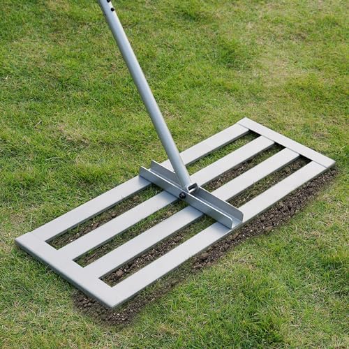 Lawn Leveling Rake 30 'x10 Lawn Leveling Tool Heavy Duty Labor Saving,for Patio Garden Golf Course, Easy to Level Soil Sand Surface