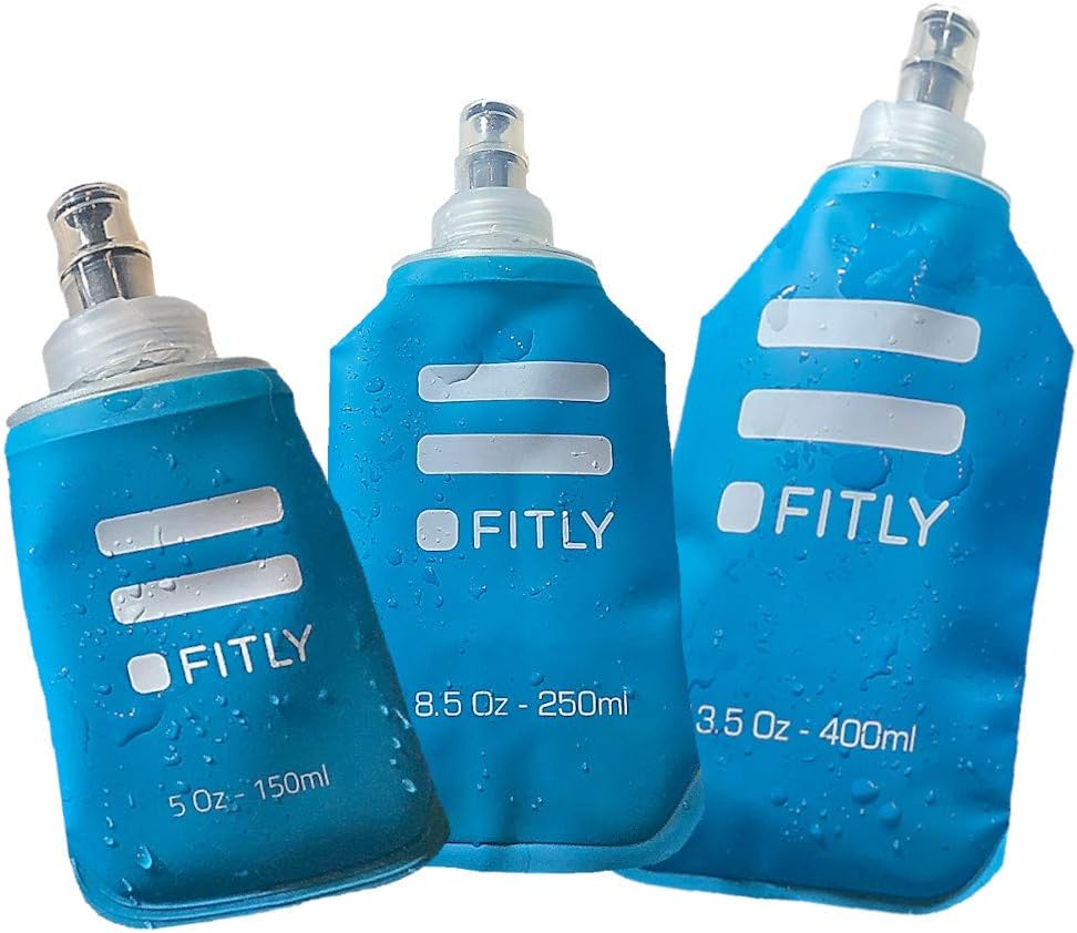 FITLY Soft Flask 3 Pack 5 oz (150 ml), 8.5oz (250ml