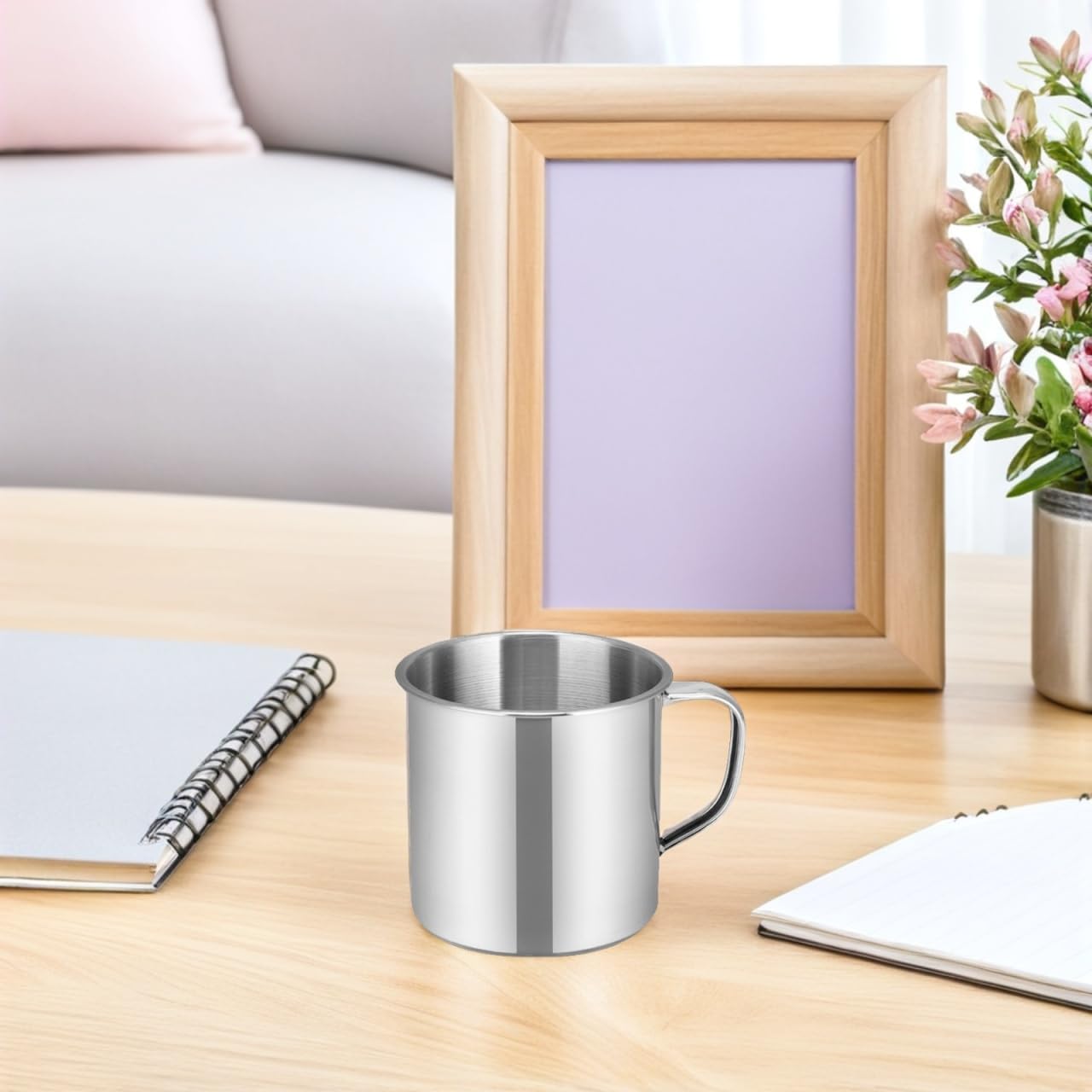 Luxshiny Multipurpose Stainless Steel Water Mug for Kids 2.36X2.36X2.16In Lightweight Unbreakable Camping & Outdoor Drinking Cup - Image 4