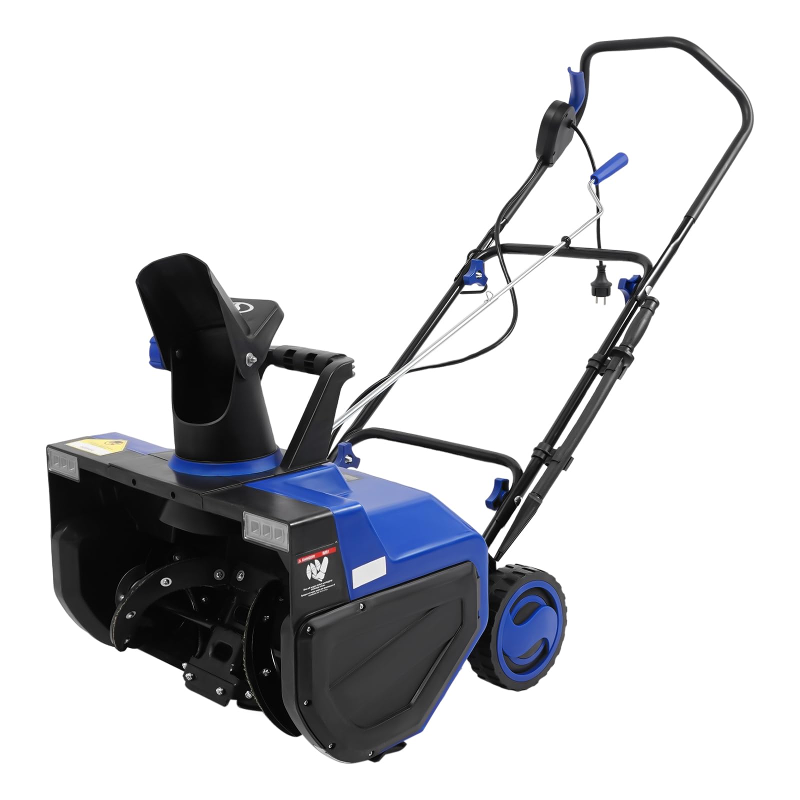 Fraise à neige électrique 2400 W 220 V, largeur 56 cm, portée 7,6 m, éjection rotative 180°
