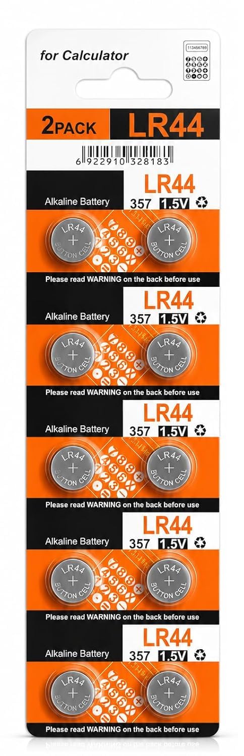 LR44 / AG13 1.5V Alkaline Button Cell Batteries - 10 Pack | Replaces 357, A76, L1154 | Long-Lasting Power for Calculators, Watches, Toys, and Small Electronics-image-17