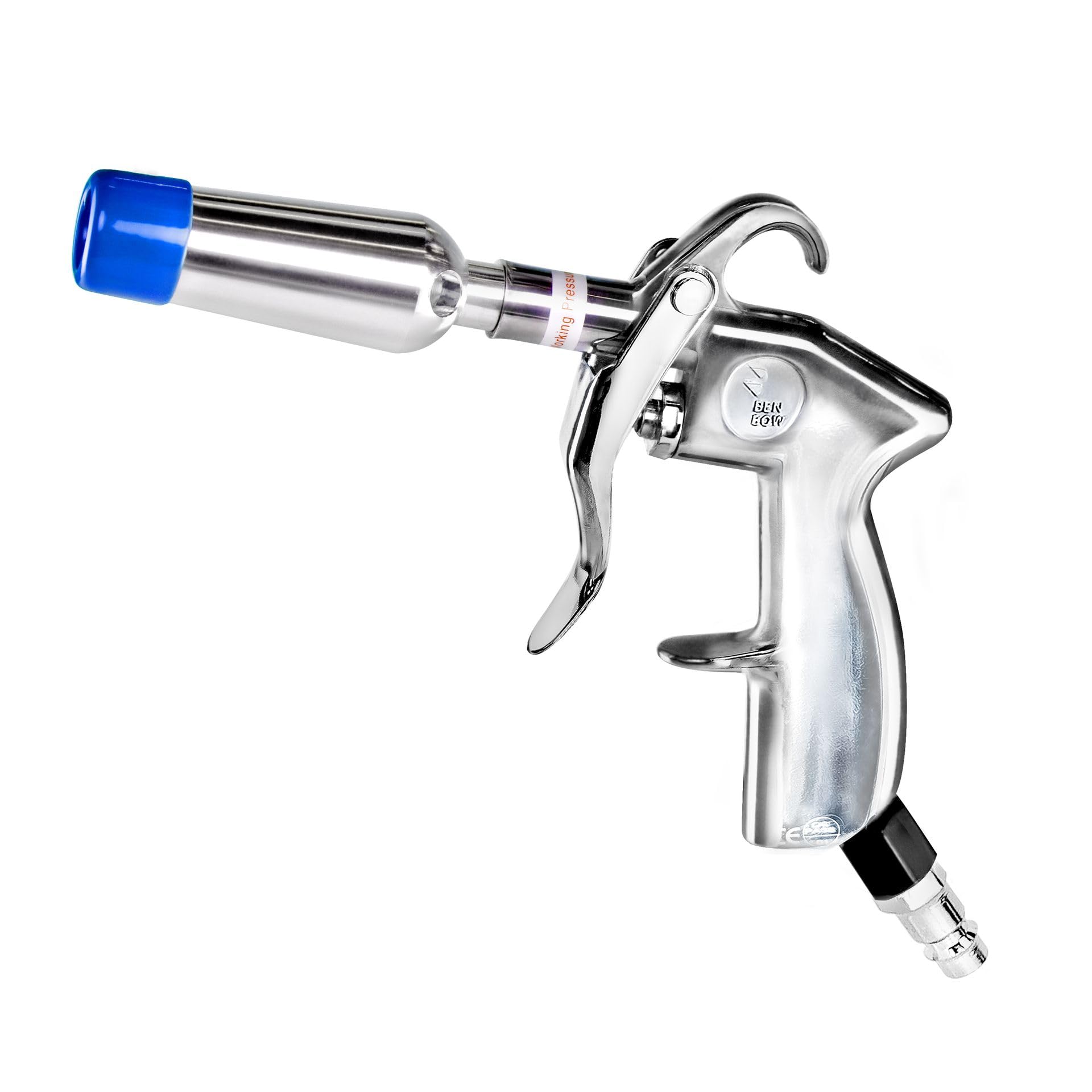 BenBow Classic Blow Gun with Venturi Nozzle and Protective Cap, Compressed Air Gun for Quick Drying and Blowing, Air Blow Gun with Aluminium Housing, Includes Adapter