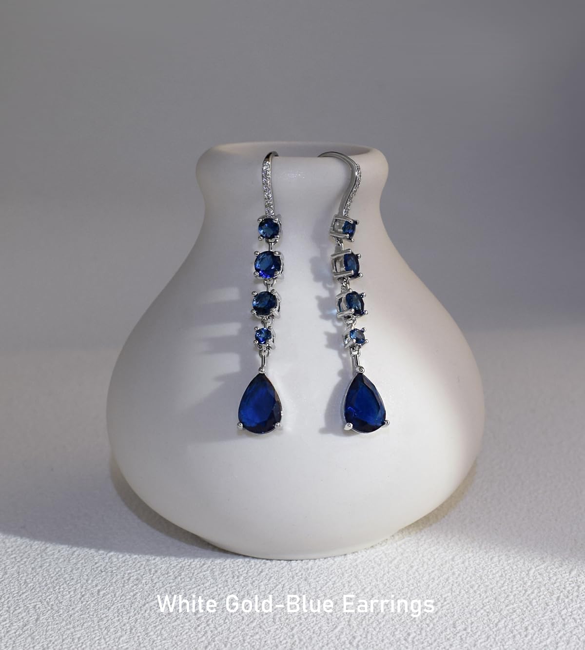 Bride Bridesmaid Teardrop Long Dangle Earrings for Women, Christmas Jewelry Gift, Trendy Hook Dangling Earrings Fit Wedding Prom Halloween - Image 2