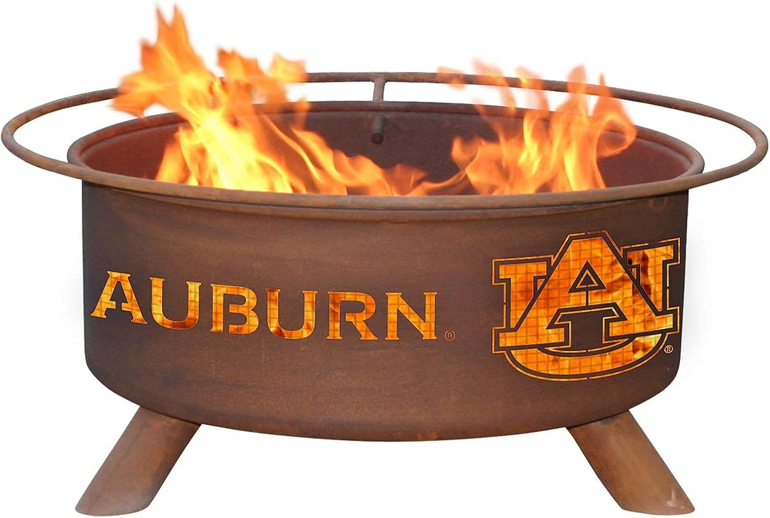 Patina Products F405 Auburn Steel Outdoor Fire Pit - 24 x 24 x 11 inch - Natural Rust Patina Finish