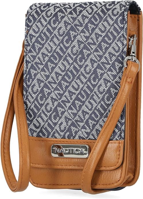 Image of Nautica Catalina Vegan Leather RFID Womens Crossbody Cell Phone Purse Holder Wallet