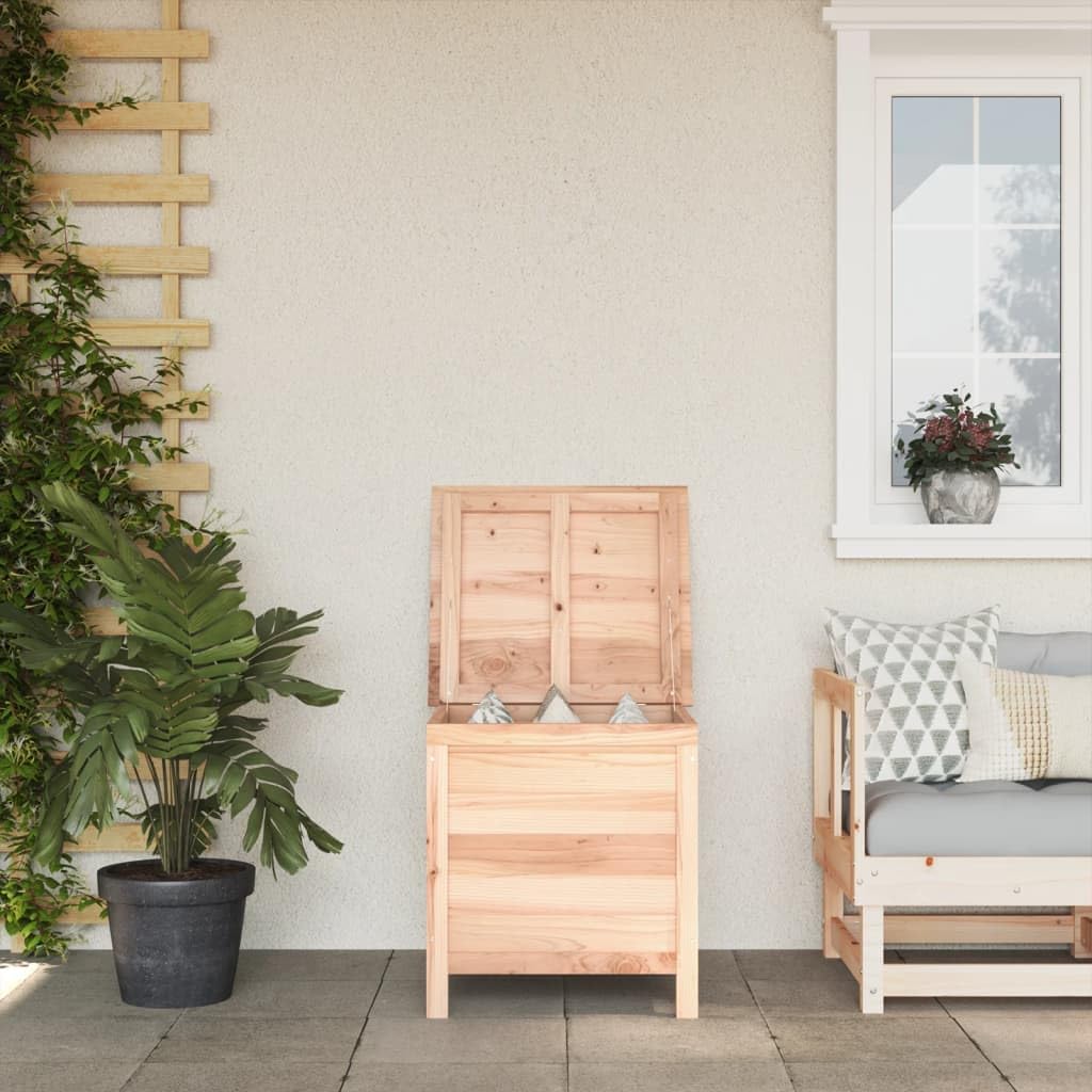Homgoday Skrzynia ogrodowa, drewniana skrzynia na poduszki, pudełko do przechowywania z pokrywką, na taras, balkon, 50 x 49 x 56,5 cm, lite drewno jodłowe