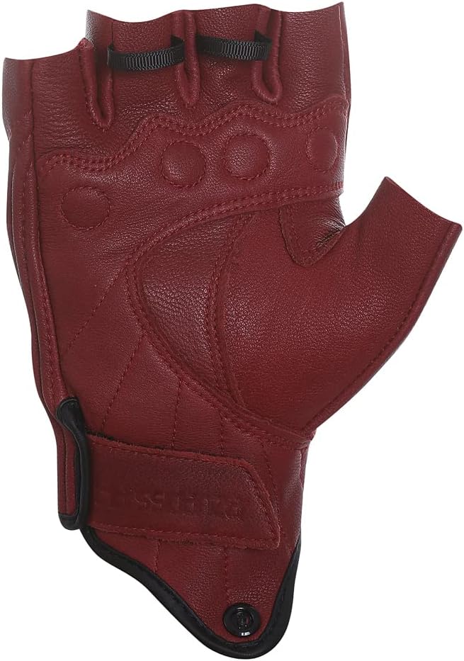 Harssidanzar Motorsport touchscreen handschoenen voor mannen van geitenhuid met volle vingers GM037EU, Sella, maat S