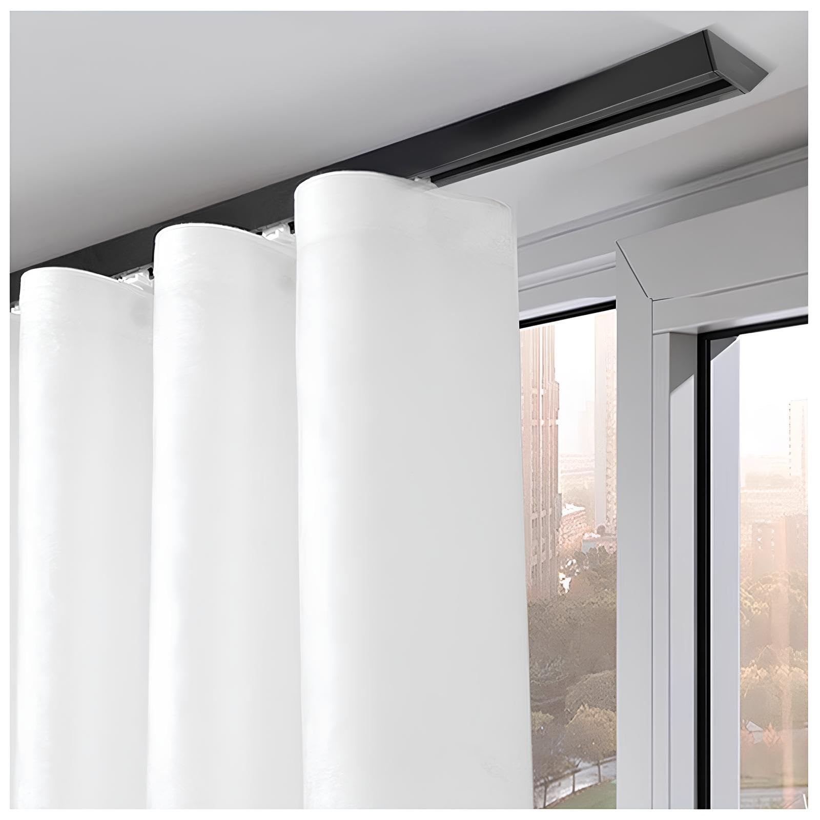 Riel de Techo Invisible Ultrafino para Cortinas, Sistema de riel Deslizante silencioso para Cortinas, Barra para Cortinas para divisores de ambientes, Sala de Estar, Dormitorio, f