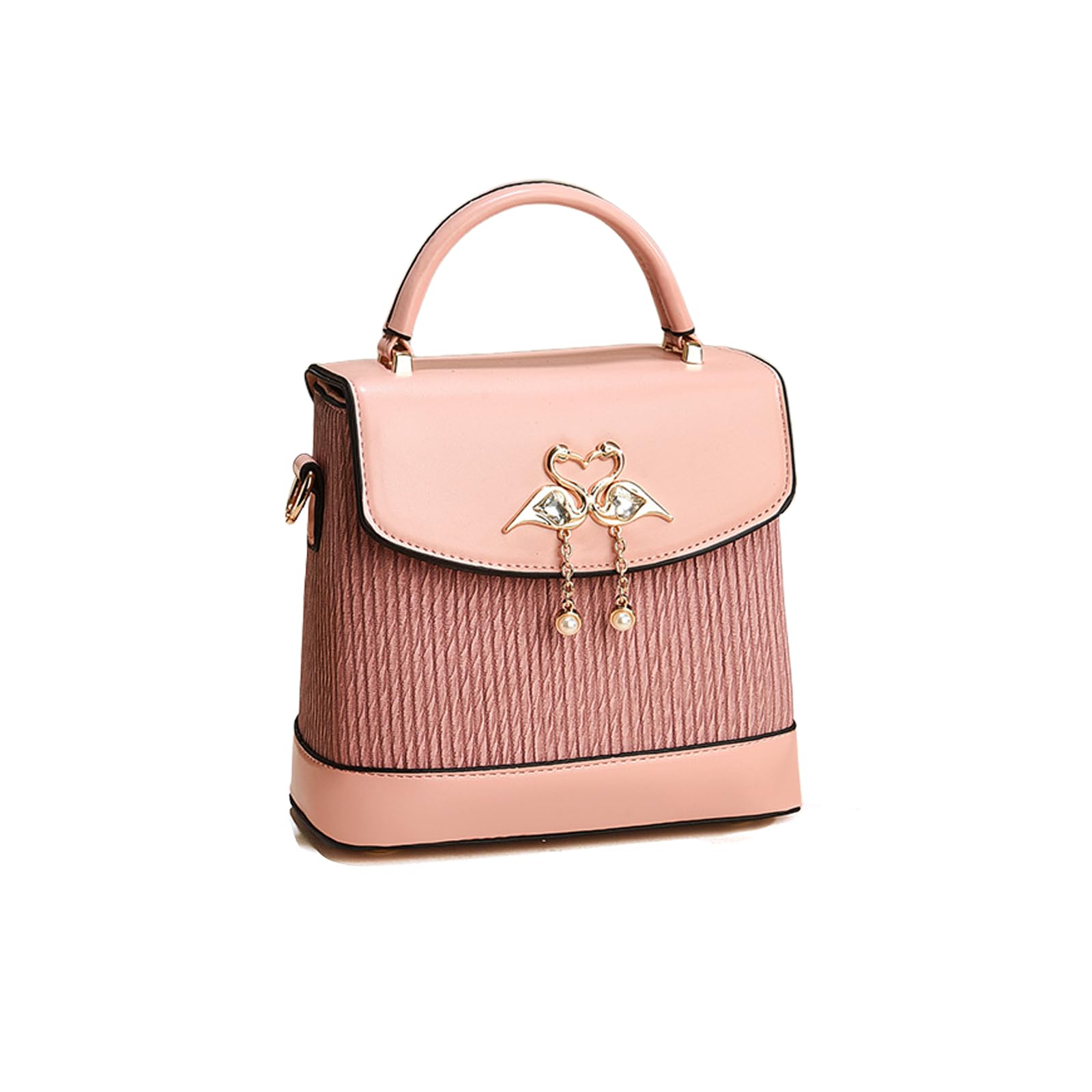 NICOLE & DORIS Bolso de Mano para Mujer Bolsa de asa Superior Clásico Bolso Bandolera Pequeño Cuero PU para Citas,Paseos y Fiesta