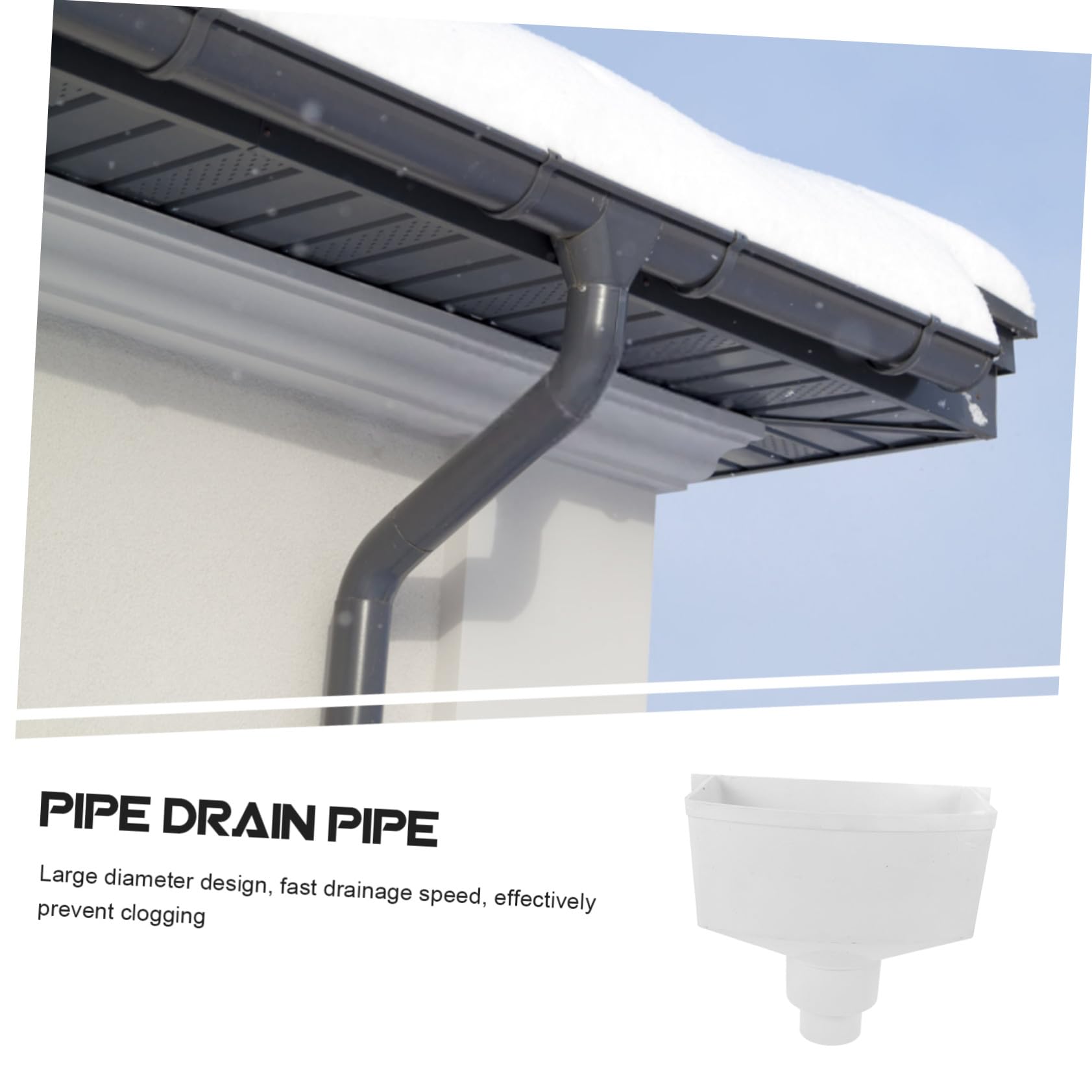 Adaptador de Canalón Pvc Blanco para Bajante y Drenaje