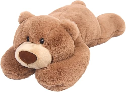 ARELUX Animal de peluche suave de oso marrón: almohada de oso de peluche de 19.6 pulgadas para niños pequeños, lindos peluches de cuerpo abrazo para