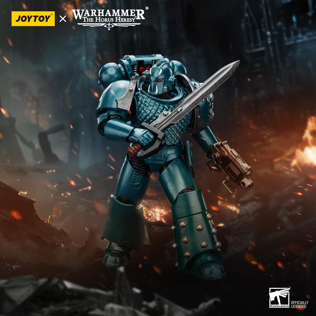 TOYVERSE JOYTOY 1/18 Figura d'azione Warhammer The Horus Heresy, Alpha Legion Headhunter Prime, Articolazioni mobili Modello di Personaggio, 15 anni e più - 2