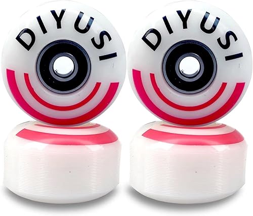 DIYUSI Skateboard Wheels Skate wheels52mm 95A + ABEC-9 Bearing Steel and Spacers Cruiser Wheels (Black)