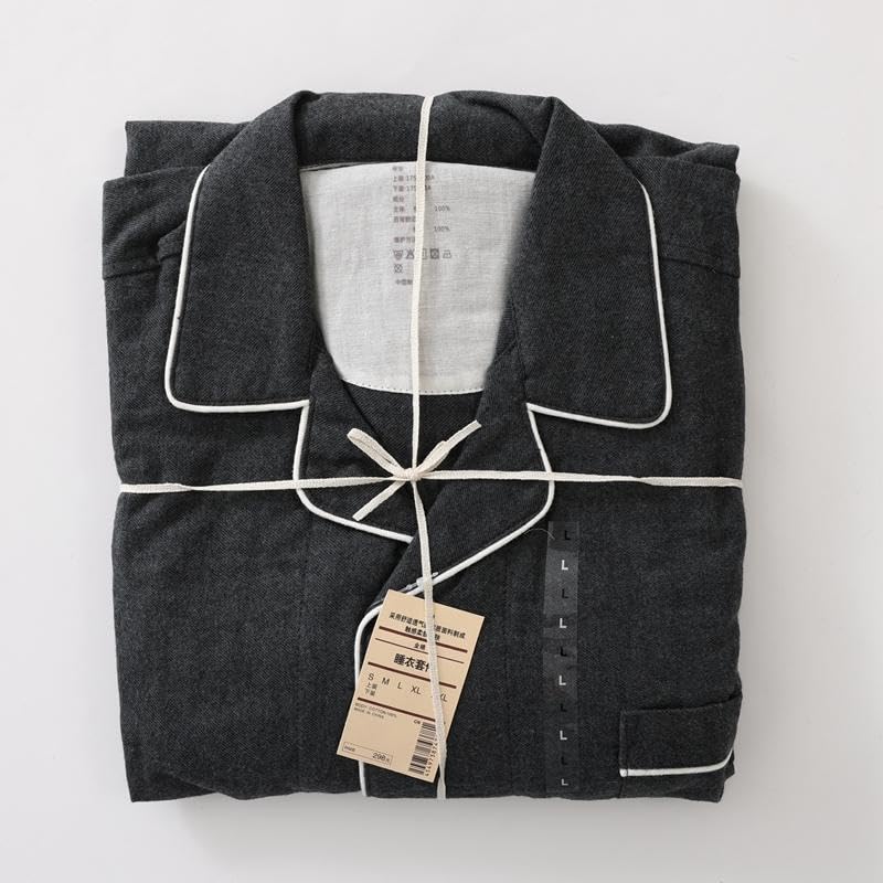 Pyjama d'hiver 2 pièces en flanelle de coton pour homme taille L