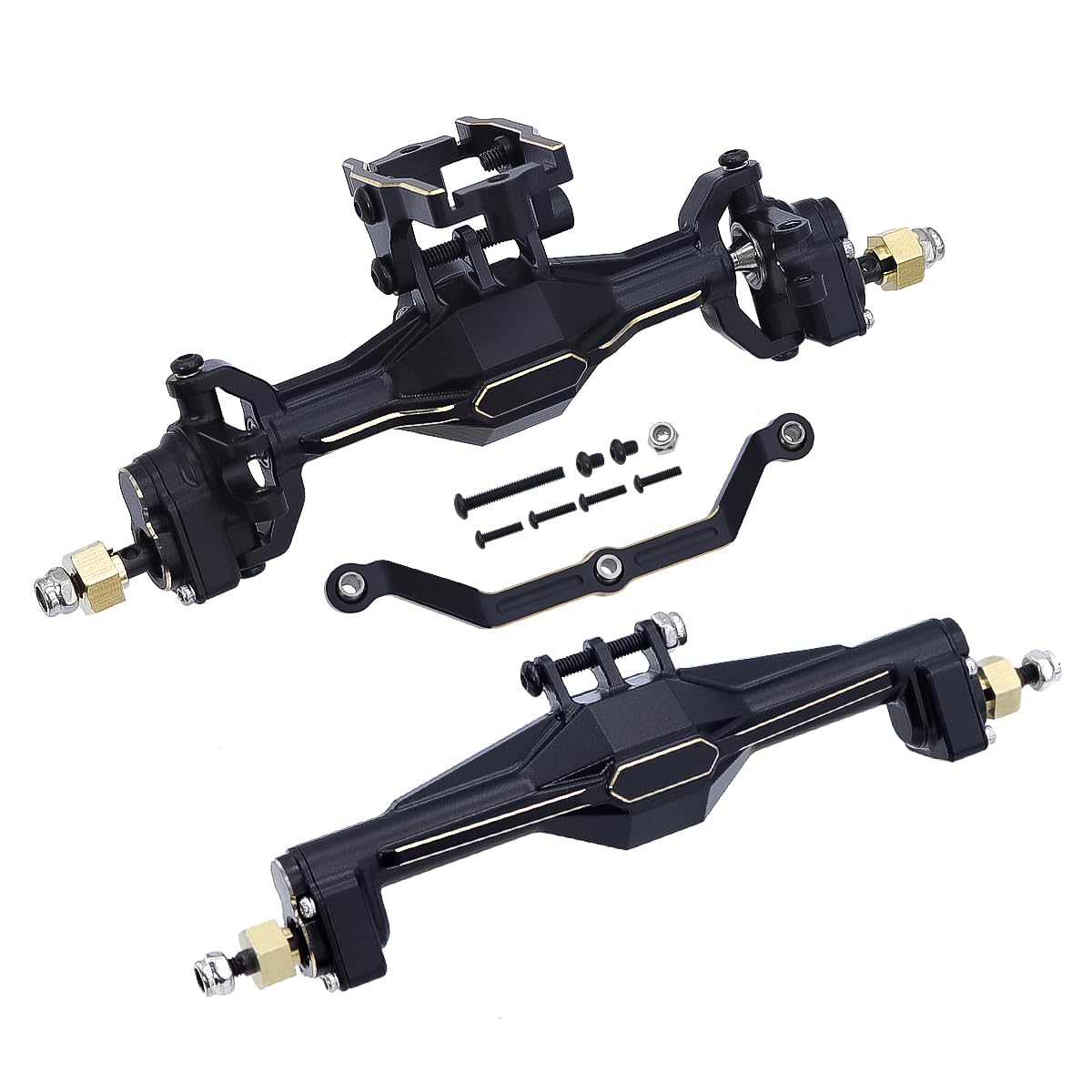 Amazon.com: FACCNOY for TRX4M Brass Black Coating Front Rear