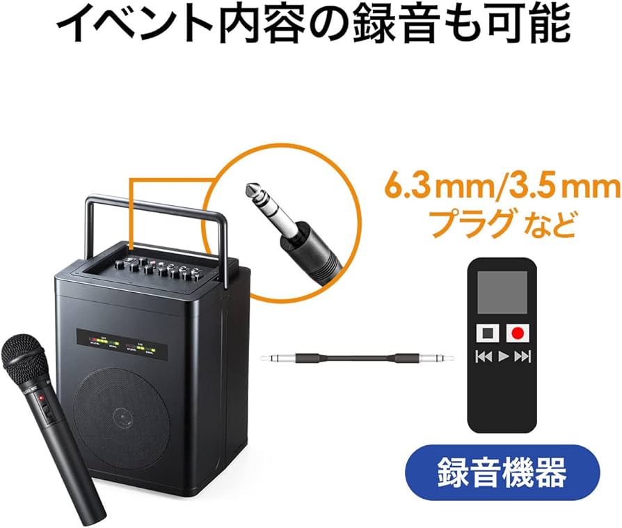 Amazon | サンワダイレクト ワイヤレスマイク スピーカーセット 拡声器