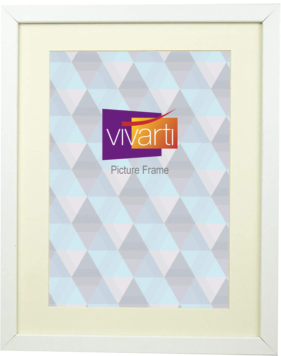 Vivarti Thin Matt White Picture Photo Frame 14 x 11 Inches with Mount (Aperture A4 Inches)