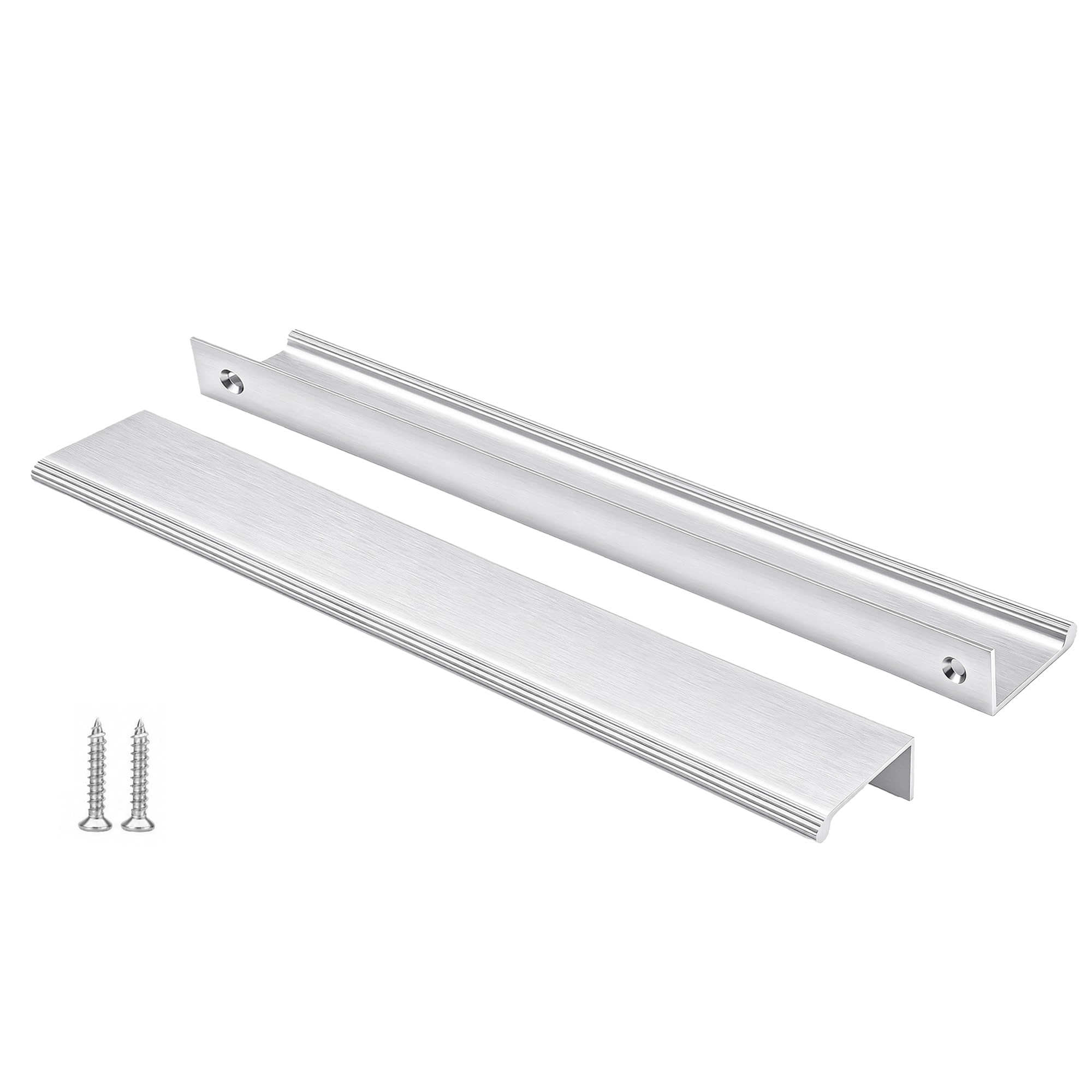 Peaha 10 Pack 10-1/16" Brushed Nickel Cabinet Pulls Finger Pulls