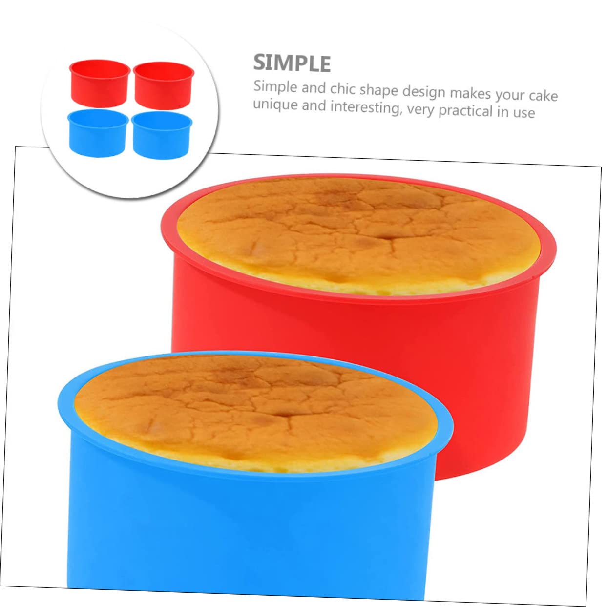 Abaodam 16pièces Moules Silicone Antiadhésifs Pour Gâteaux Tins De Cuisson Ronds Pour Mousse Et Muffins De Cuisson Pour Fêtes Et Événements Spéciaux