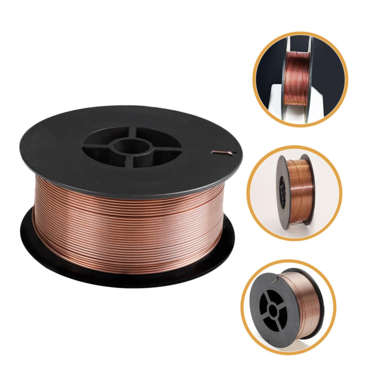 Mikikit Alambre 0, 8 Mm de Acero al Carbono de Soldadura sin Gas | 1 Rollo, Núcleo Fundente para Soldador Mig, Uso en Fabricación y Tanques
