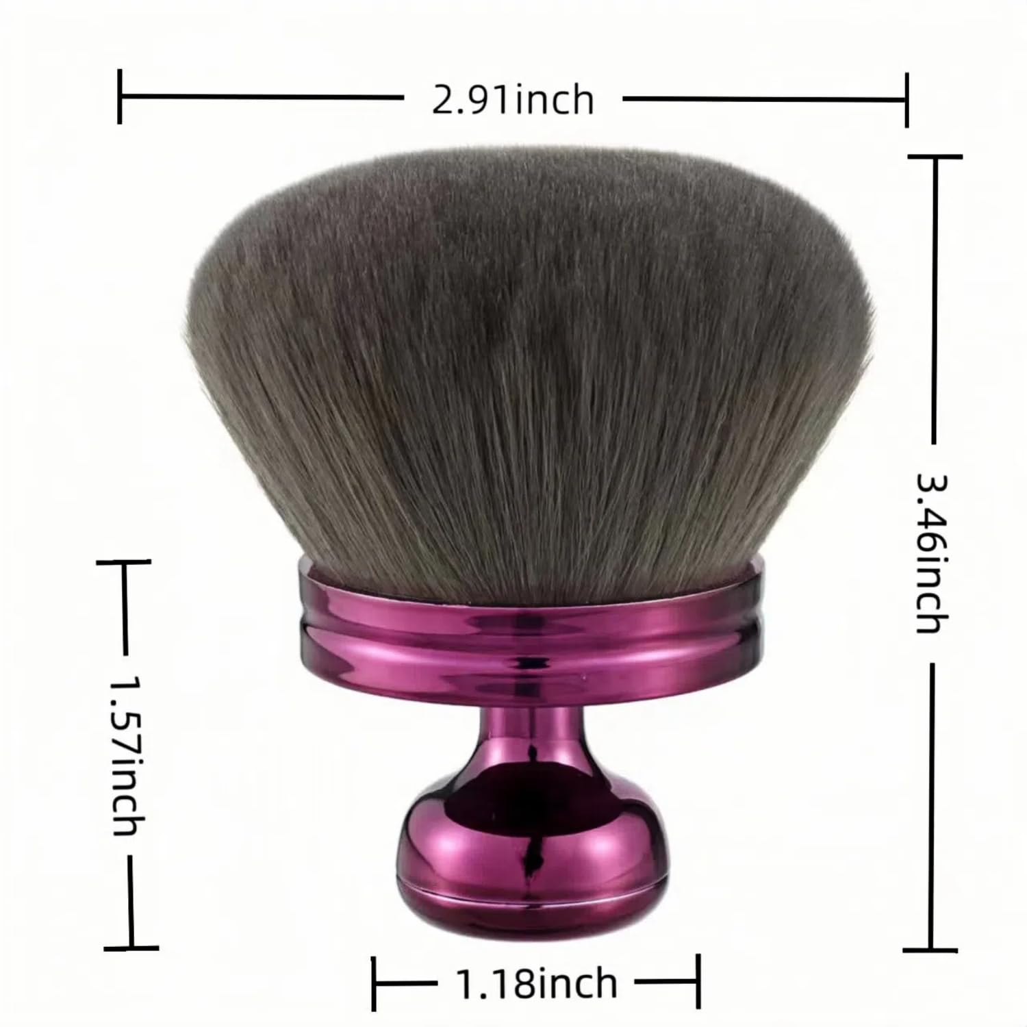 Extra Large Makeup Brush, A Kabuki Brush For Facial Or Body Makeup,74MM Wide-headed, Used With Liquid Or Foundation Cream To Provide More Even& Pretty Application,Wet& Dry Use (Purple) - Image 6