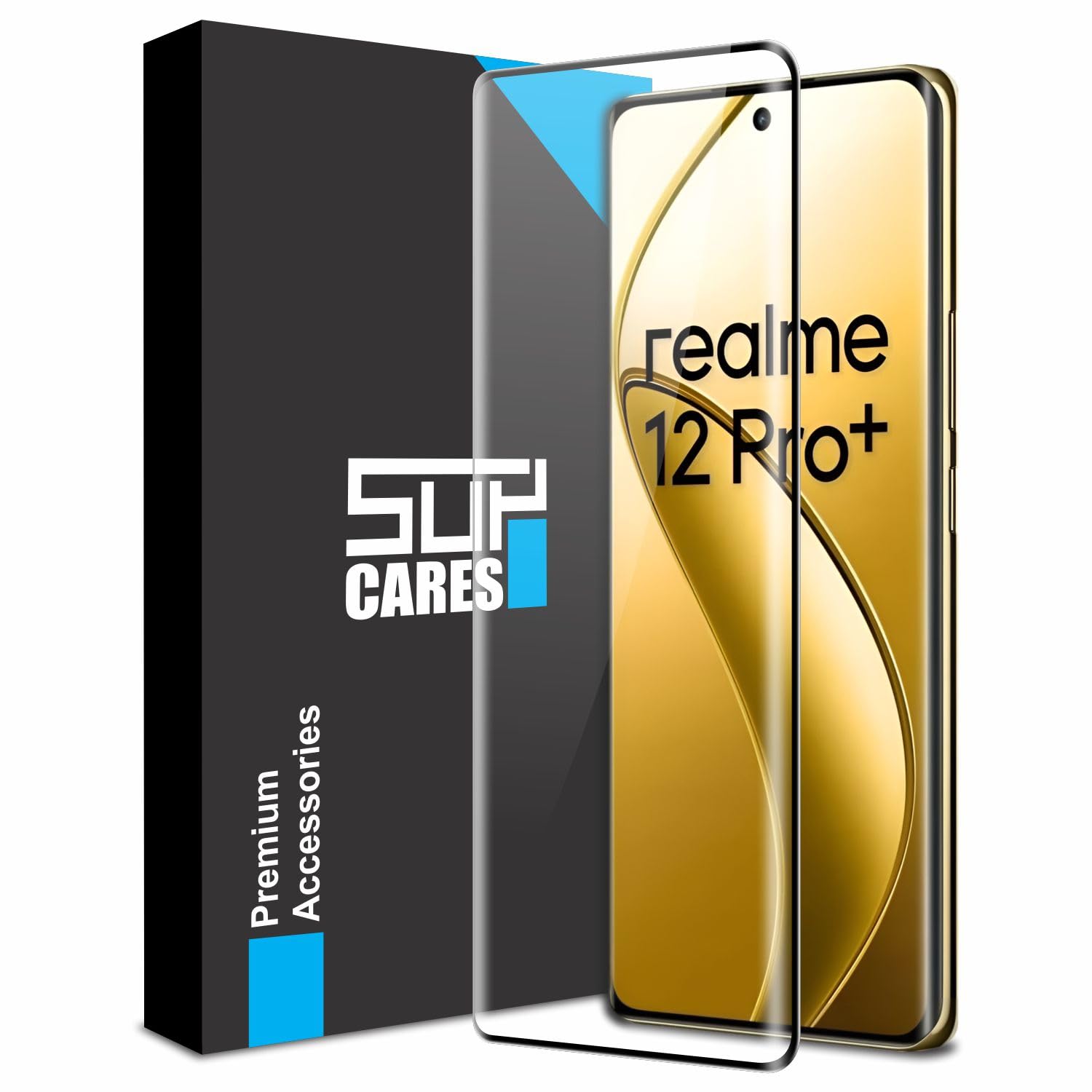 SupCares Edge to Edge Tempered Glass for Realme 12 Pro 5G and Realme 12 Pro Plus 5G (6.7 inch) with Easy Self Installation Kit | Black (B0D8T6JP5F) Amazon Price History, Amazon Price Tracker