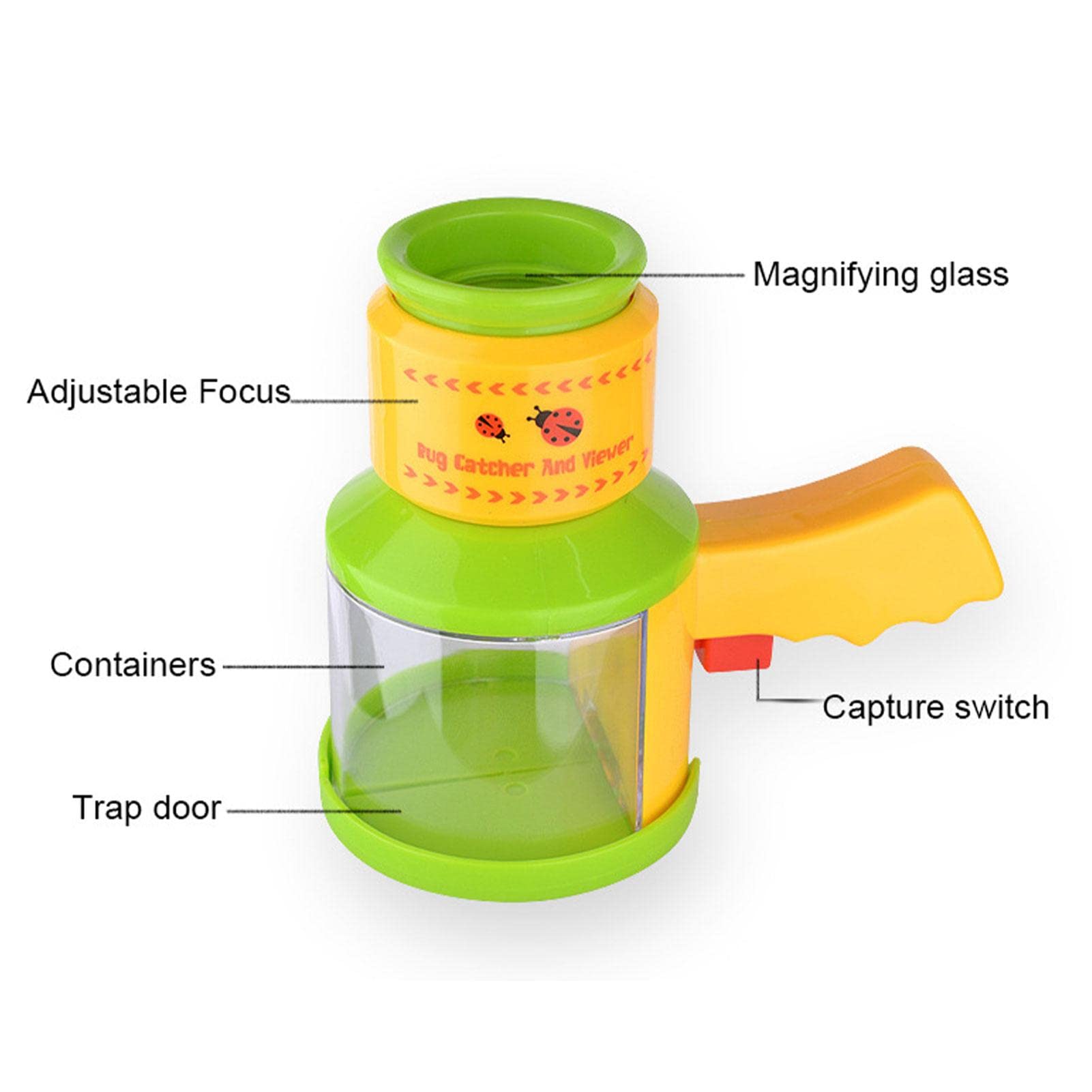 RosyFate Atrapa Insectos Con Caja De Observación – Herramienta De Exploración Al Aire Libre Para Niños, Captura Segura Y Sin Dañar