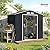 Outsunny 7' x 4' Outdoor Storage Shed, Garden Tool Metal Shed with Foundation Kit, Double Lockable Door, Air Vents and Sloping Roof, for Backyard, Patio, Lawn, Dark Gray
