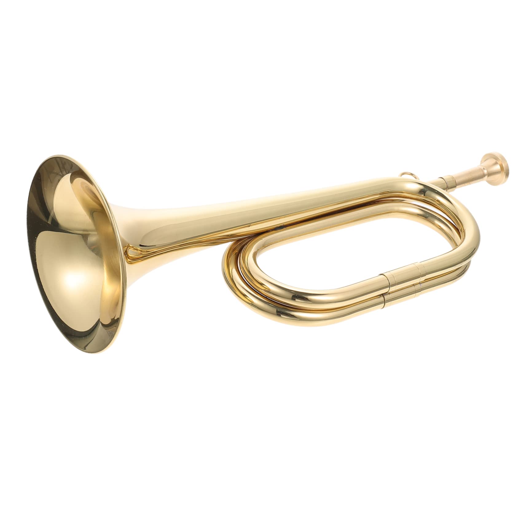 Totority Copper Bugle Trumpet Wind Instrument for Beginners and Professionals Sound Traditional Design for School Bands and Outdoor Events