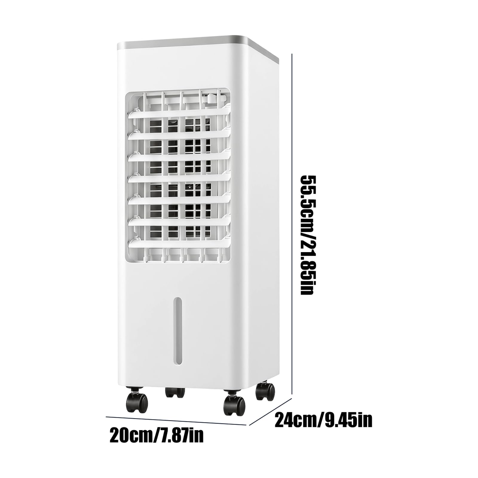 Mobile Klimaanlage ohne Abluftschlauch, Ventilator mit Wasserkühlung, Tragbare Klimagerät leise, Luftkühler mit Wasser, Portable Air Conditioner, Verdunstungskühler, Evaporative Air Cooler, Weiß
