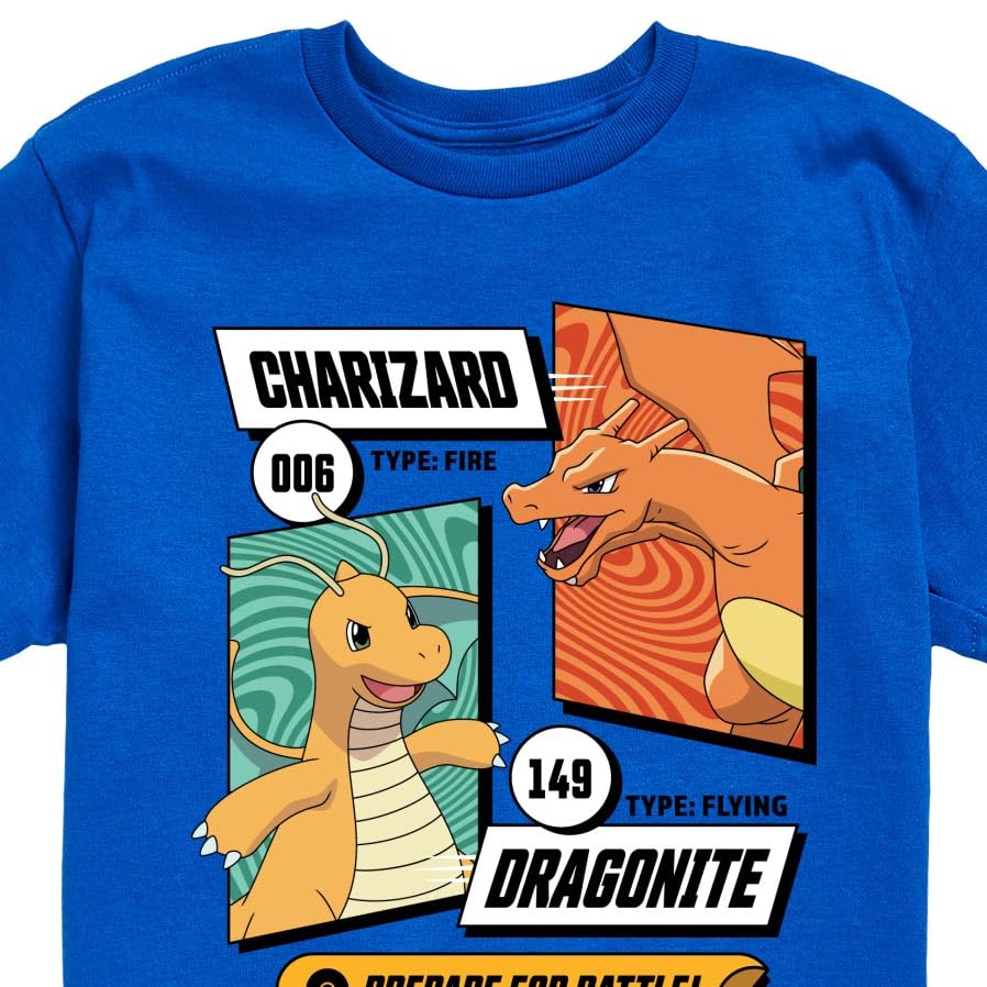 HYBRID APPAREL - Pokémon Dragonite Charizard Prepare for Battle - Kids Short Sleeve Graphic T-Shirt3