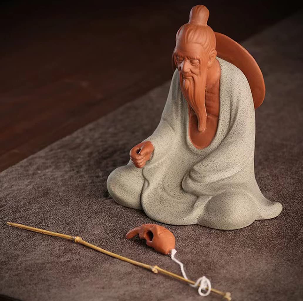 Amazon.co.jp: 太公望の魚釣り おもしろい 置物 オブジェ 開運 仕事運