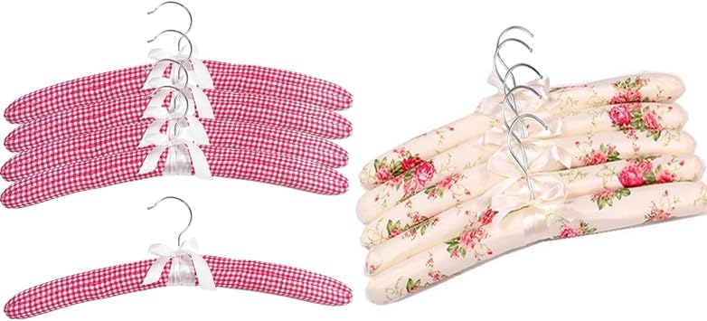Floral Padded Hangers and Red Padded Hangers