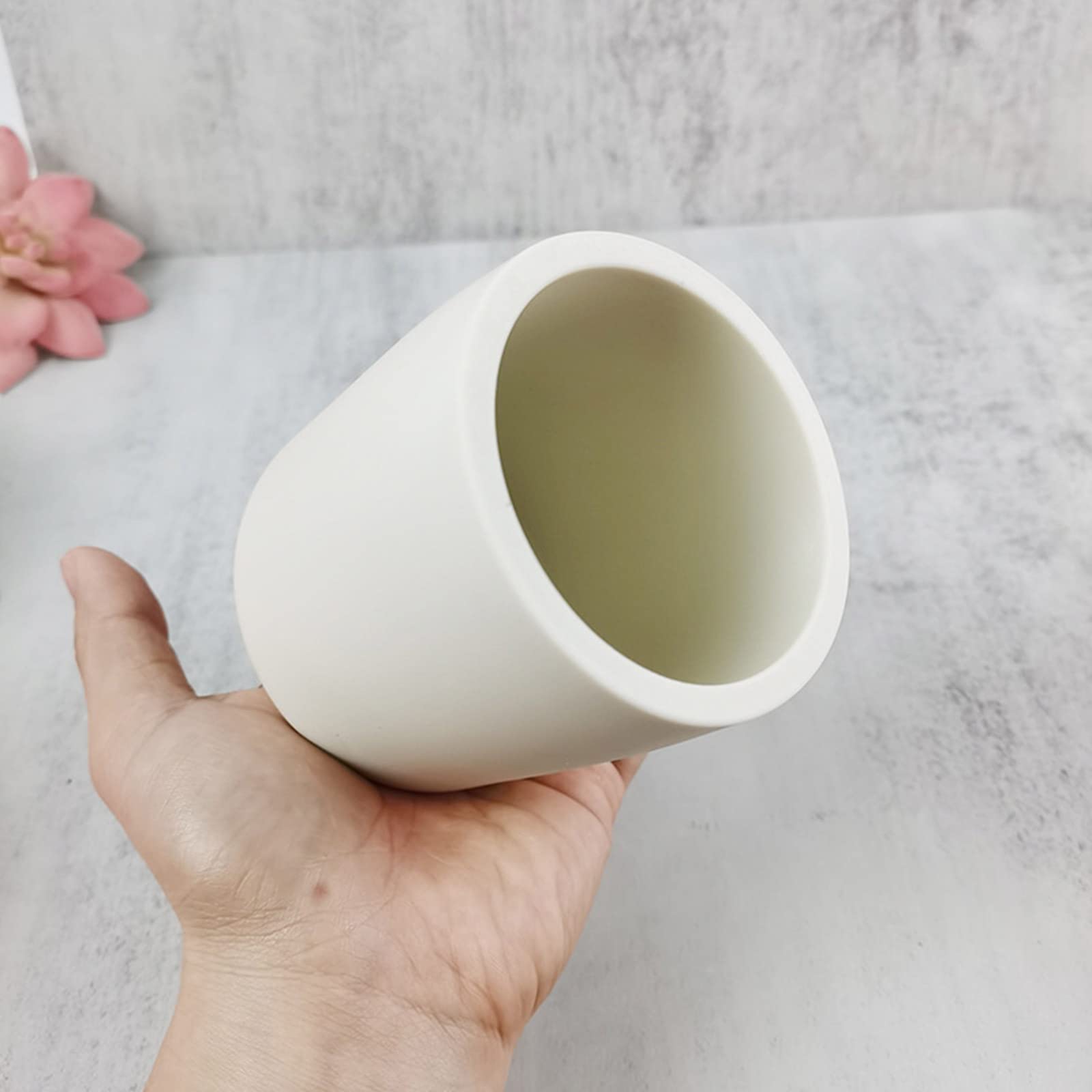 Supporto per candele Stampo in resina per gesso, vaso di fiori Stampi in silicone Stampi rotondi per resina epossidica stampi per colata di gioielli fai da te Fioriera in cemento Vaso da fiori