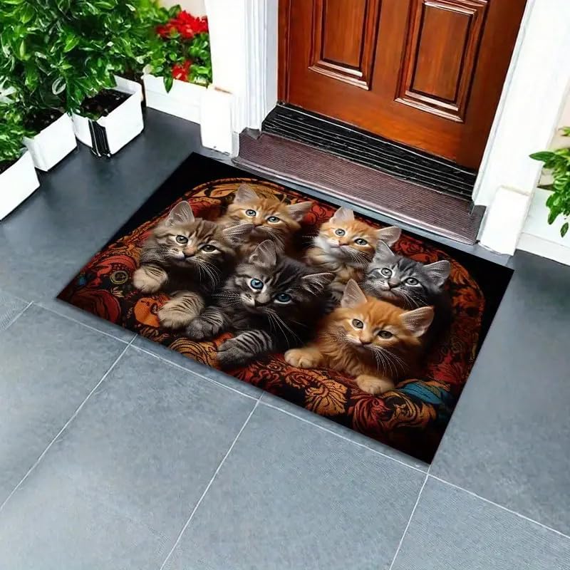 Tapis chat de dessin animé sol chaud et déco chambre fille - 3