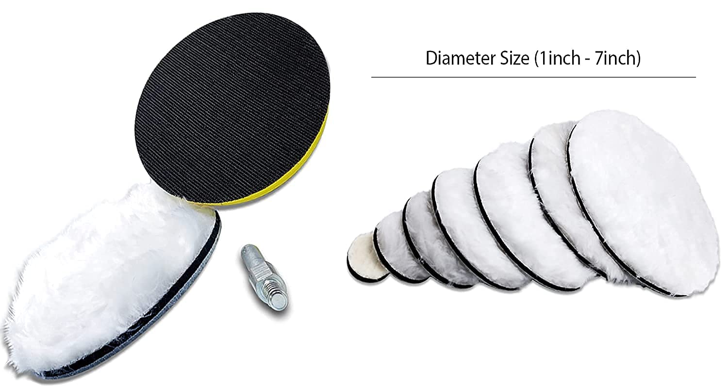 DIY Crafts 10 Pcs, 2" inch Fur Felt Pad, 10 Pcs, 2" inch, For Fur Felt Pad Compound Drill Buffing Sponge Backer Pad Car Polishing Woolen Buffer Wax(10 Pcs, 2" inch Fur Felt Pad) 3