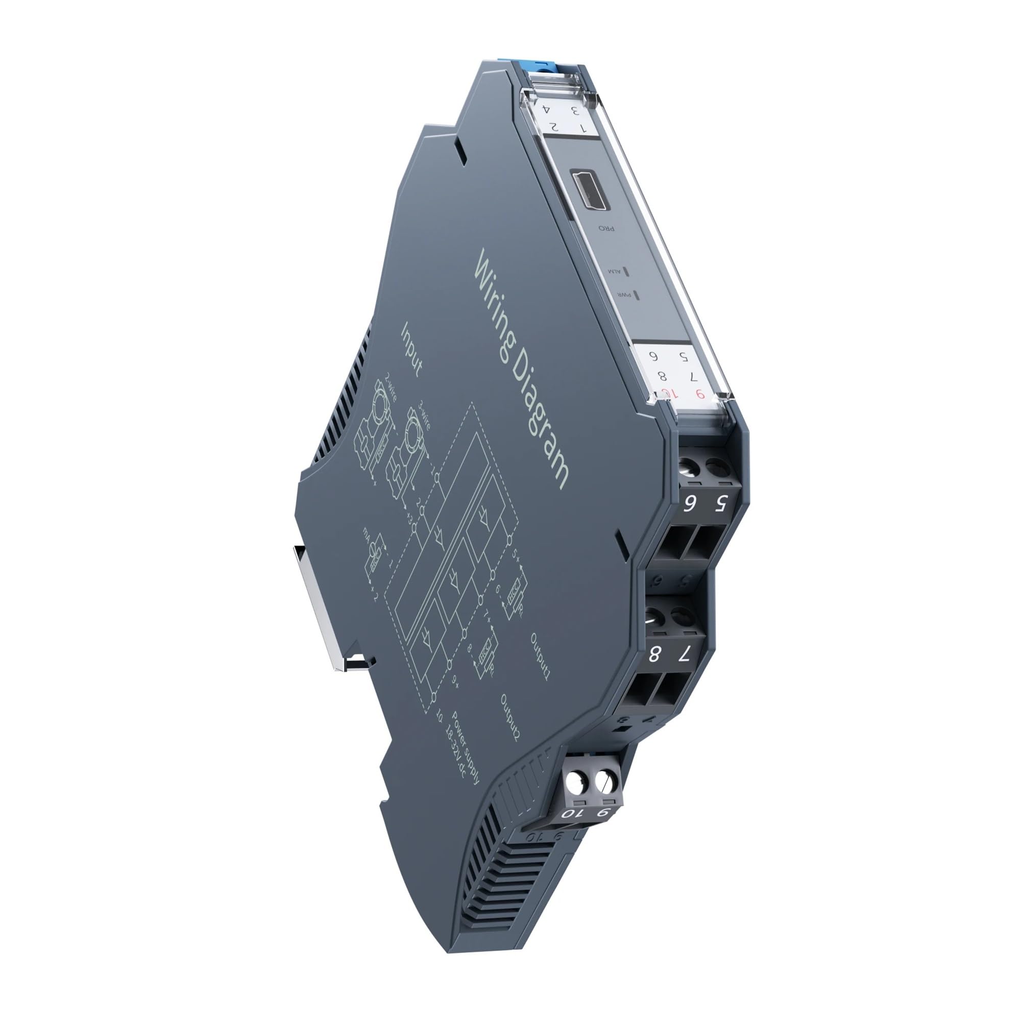 Trasmettitore isolatore Isolatore di segnale 4-20mA 0-10V 0-5V Convertitore di segnale analogico 4-20mA a 0-10V 0-5V CC 4-20mA 0-10V(1 In 1 Out,INPUT 4-20MA_OUTPUT 0-5V_DC24V)