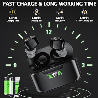 Bluetooth Hearing Aids, OTC Rechargeable Hearing Amplifiers with Noise Cancelling for Senior Adults,16-Channel Digital Advanced No Whistling In-Ear Hearing Aids, Comfort Fit, Power Display