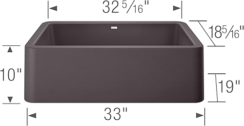 Vista 112 de Blanco Ikon Silgranit - Fregadero de cocina, 27x19x9, negro carbón