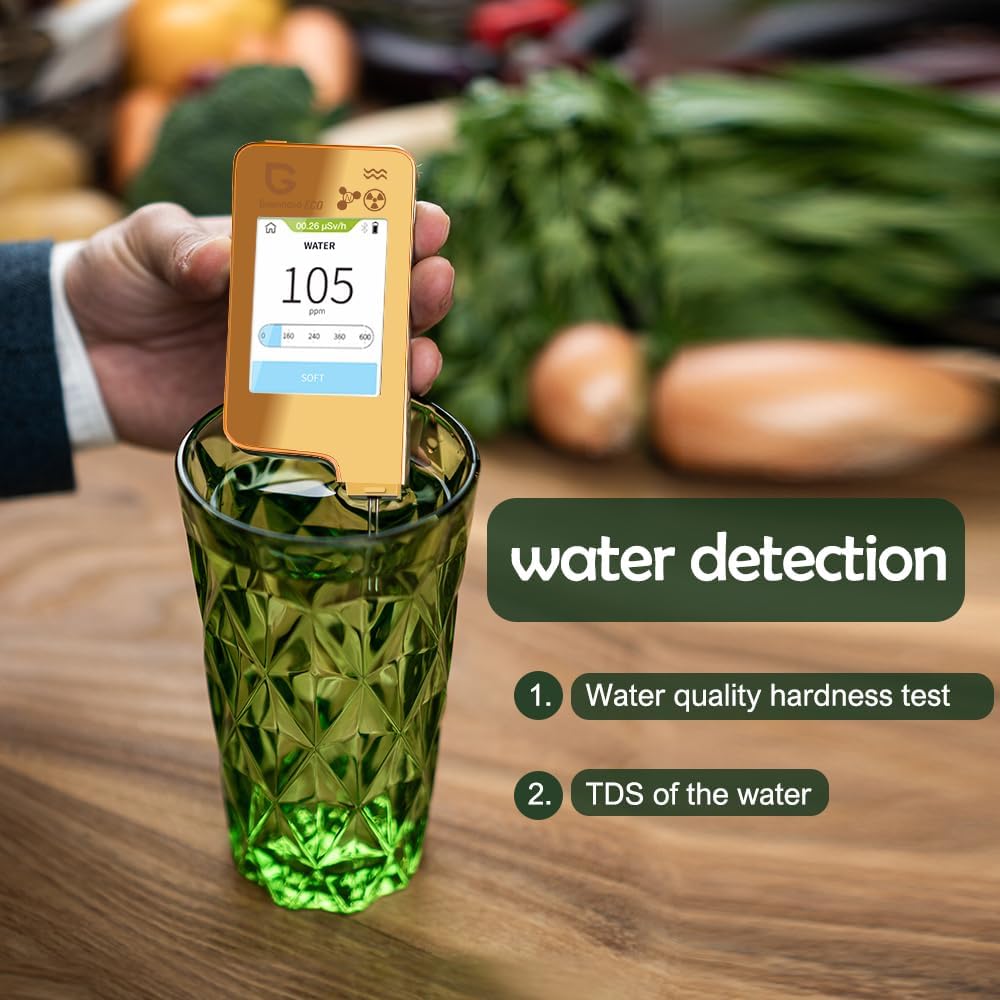 ECO6W Nitrate Tester for Fish Fruit Vegetable Meat,TDS Water Tester Radiation Meter Geiger Counter Food Detector Healthy Eating for Spring-White