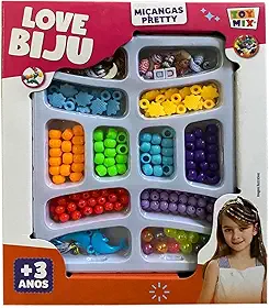 Kit Bijuteria, Love Biju, Toy Mix, Pretty, 170 peças com Fio