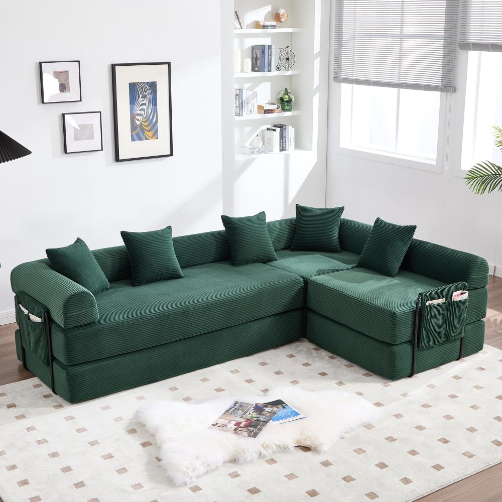 Grekpol Canapé D'Angle Convertible 145X248 À Gauche Or