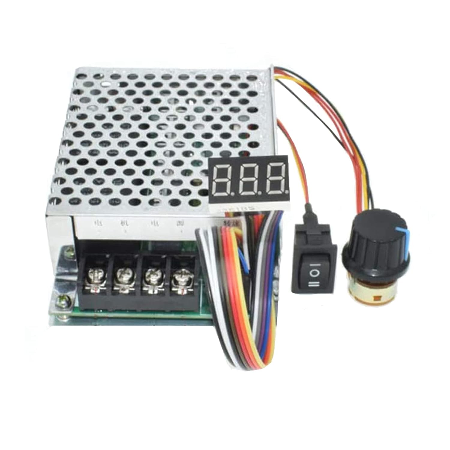 Regolatore di velocità del motore CC, PWM 10-55V 12V 24V 36V 48V 60A, Regolatore di velocità del motore CC continuo con funzione interruttore e display a LED